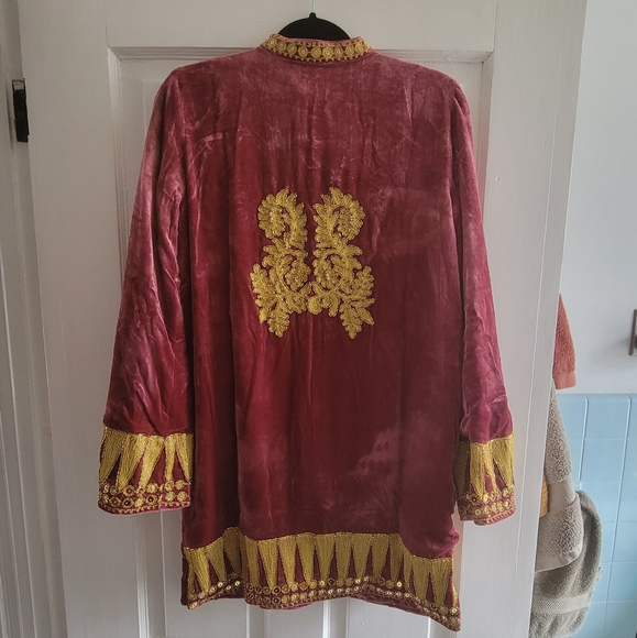 SOLD - NWT Chasing Unicorns Queen of Hearts Velvet Tunic Dress - S - Picture 4 of 5